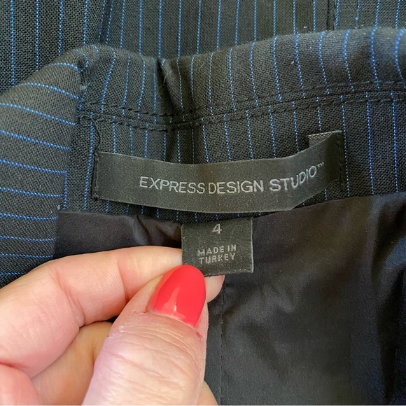 Express Design Studio Pinstripe Blazer - Picture 4 of 6